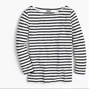 Jcrew boatneck navy and white, size M